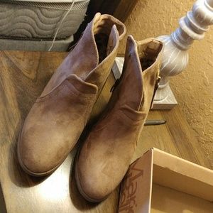 Tan suede ankle boots